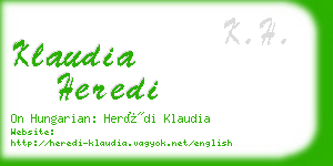 klaudia heredi business card